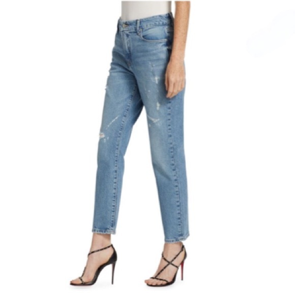 Good American Good Classic High Rise Distressed Jeans, Indigo - Size 28 - Picture 12 of 12